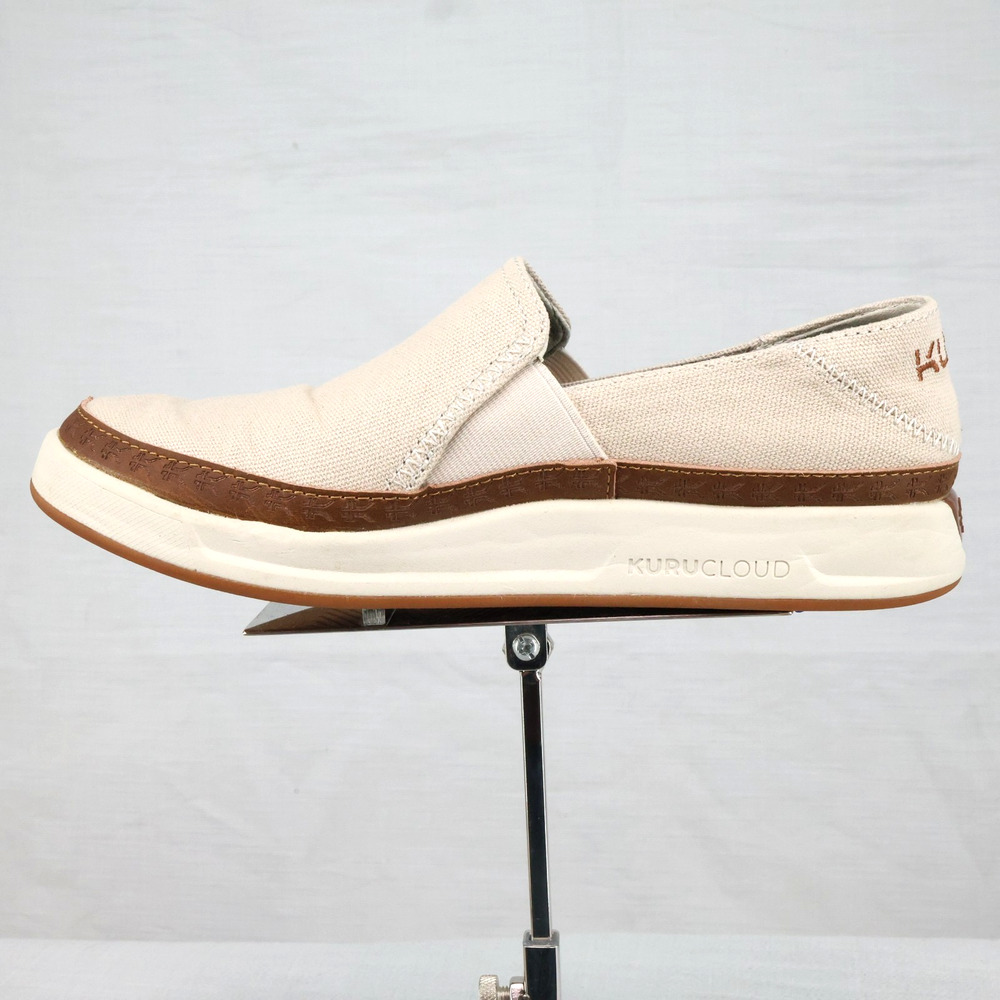 Kuru Shoes Womens 6 M Beige Canvas Roam Alta Slip On Sneakers Loafers Flats - Picture 11 of 14